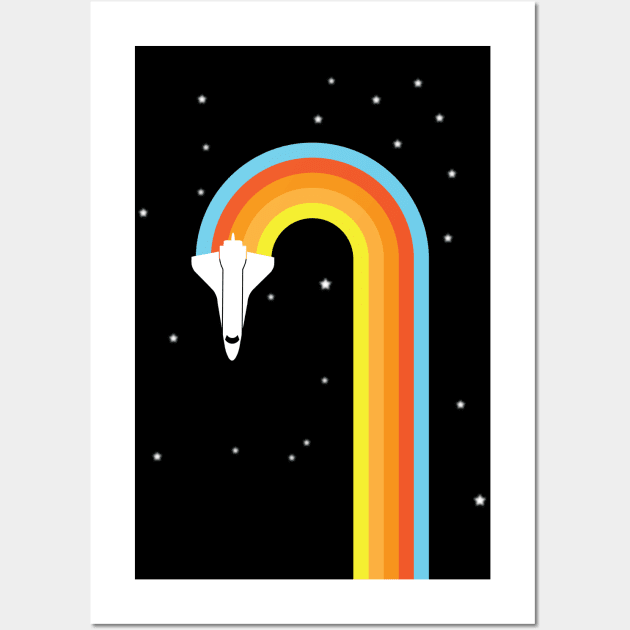 Over The Retro Rainbow Wall Art by modernistdesign